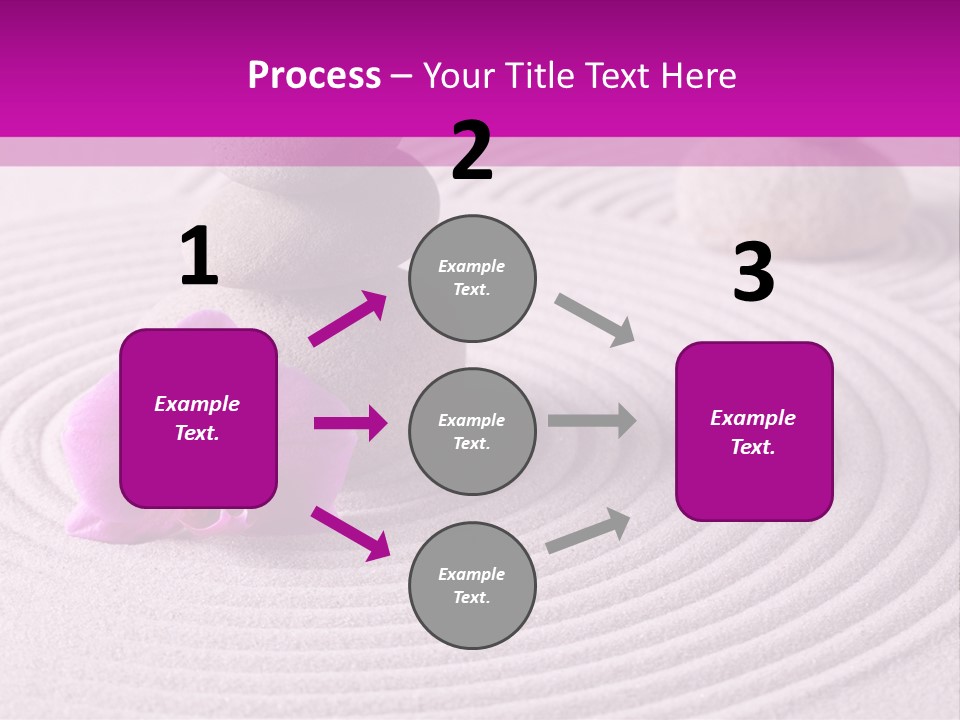 A Pink Flower Sitting On Top Of A Pile Of Rocks PowerPoint Template