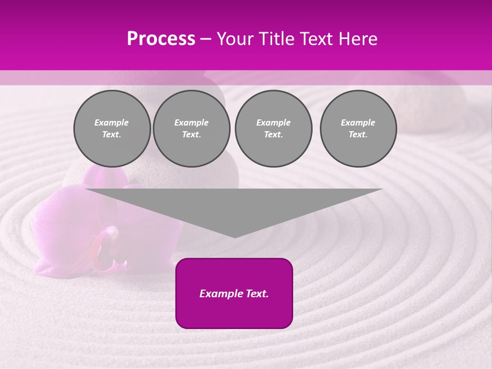 A Pink Flower Sitting On Top Of A Pile Of Rocks PowerPoint Template