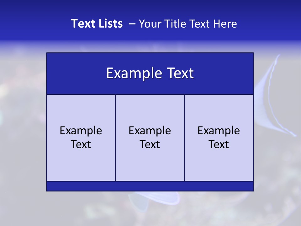 A Blue And Yellow Fish On A Coral Powerpoint Template PowerPoint Template