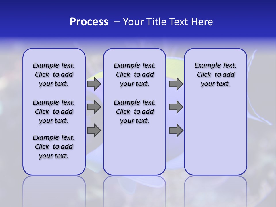 A Blue And Yellow Fish On A Coral Powerpoint Template PowerPoint Template