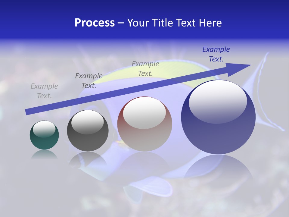 A Blue And Yellow Fish On A Coral Powerpoint Template PowerPoint Template