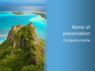 An Aerial View Of A Tropical Island Powerpoint Presentation PowerPoint Template