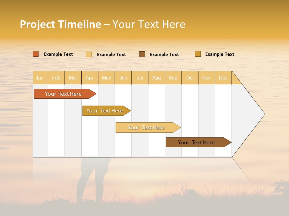 A Woman Standing In Front Of A Body Of Water With Her Arms In The Air PowerPoint Template