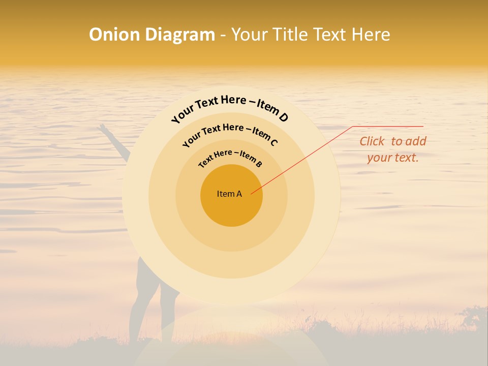 A Woman Standing In Front Of A Body Of Water With Her Arms In The Air PowerPoint Template