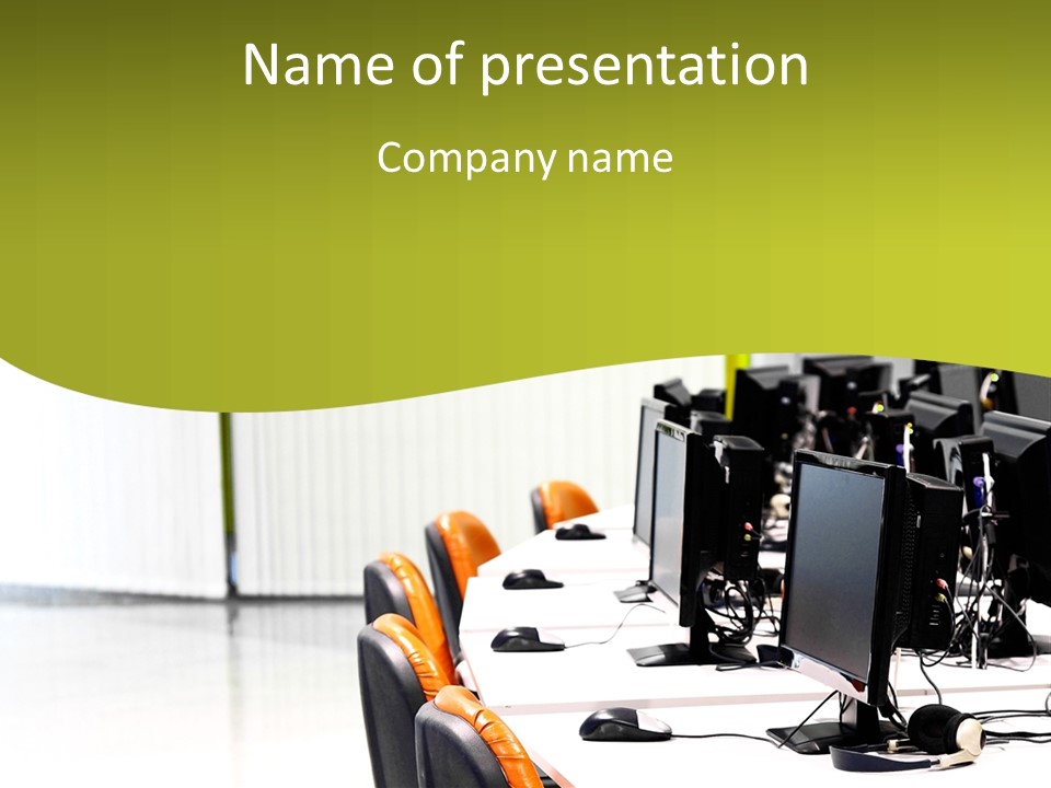 Black Thin Seat PowerPoint Template