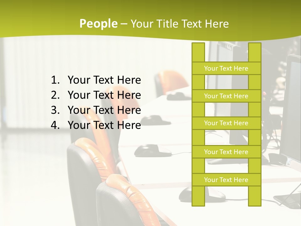 Black Thin Seat PowerPoint Template