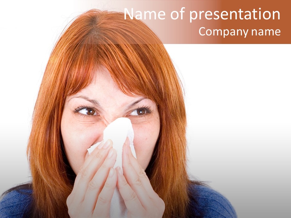 Person Headache White PowerPoint Template