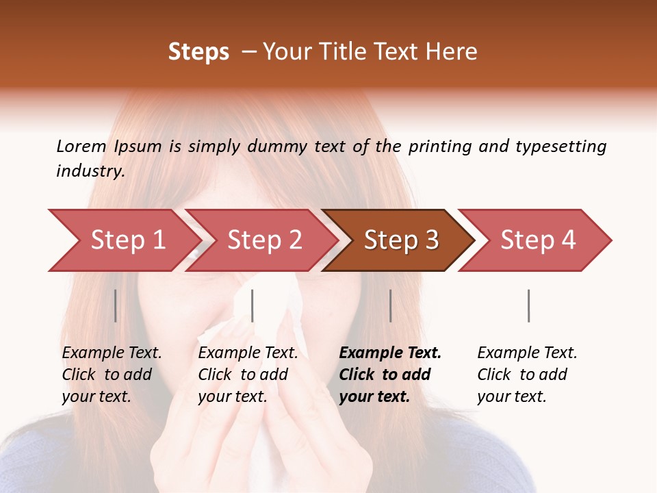 Person Headache White PowerPoint Template