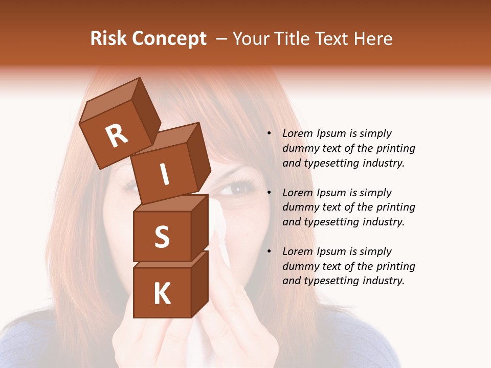 Person Headache White PowerPoint Template