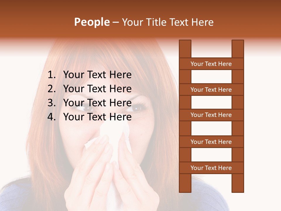 Person Headache White PowerPoint Template