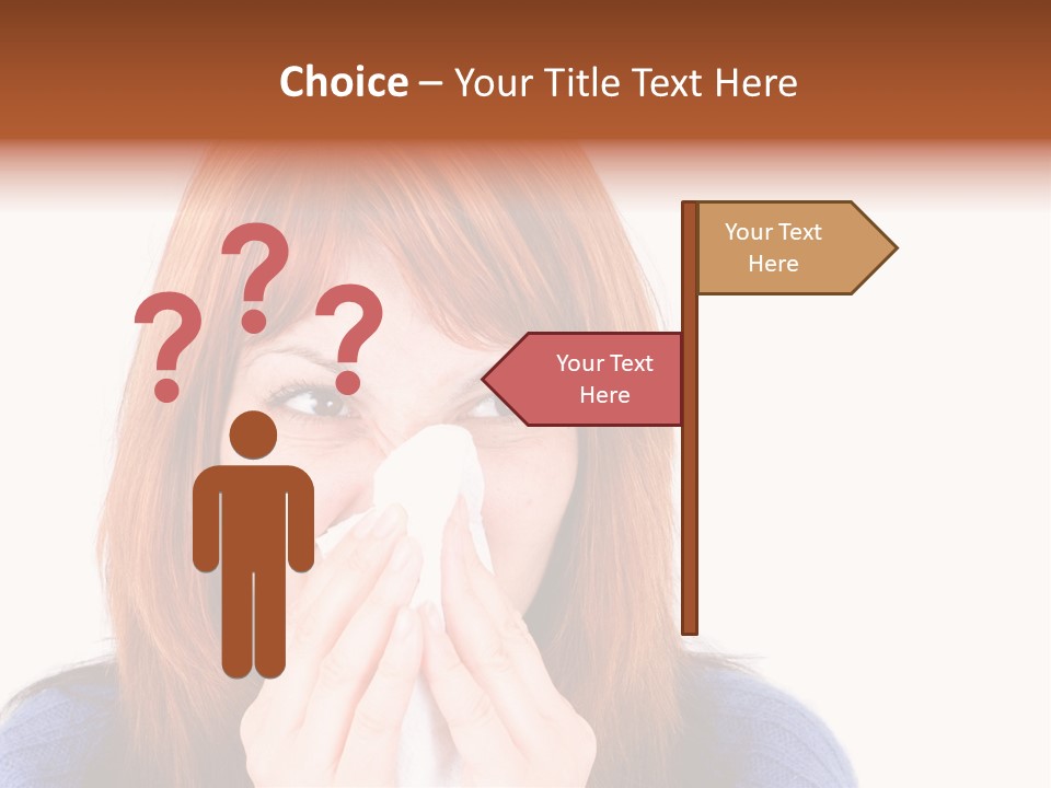 Person Headache White PowerPoint Template