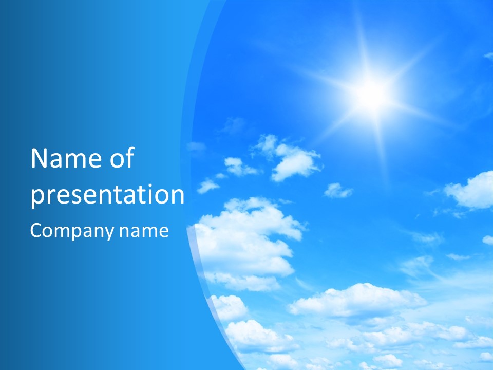 Cloudscape Color Fluffy PowerPoint Template