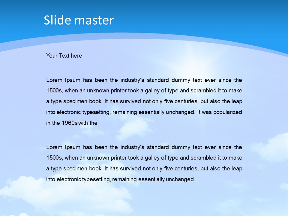 Cloudscape Color Fluffy PowerPoint Template