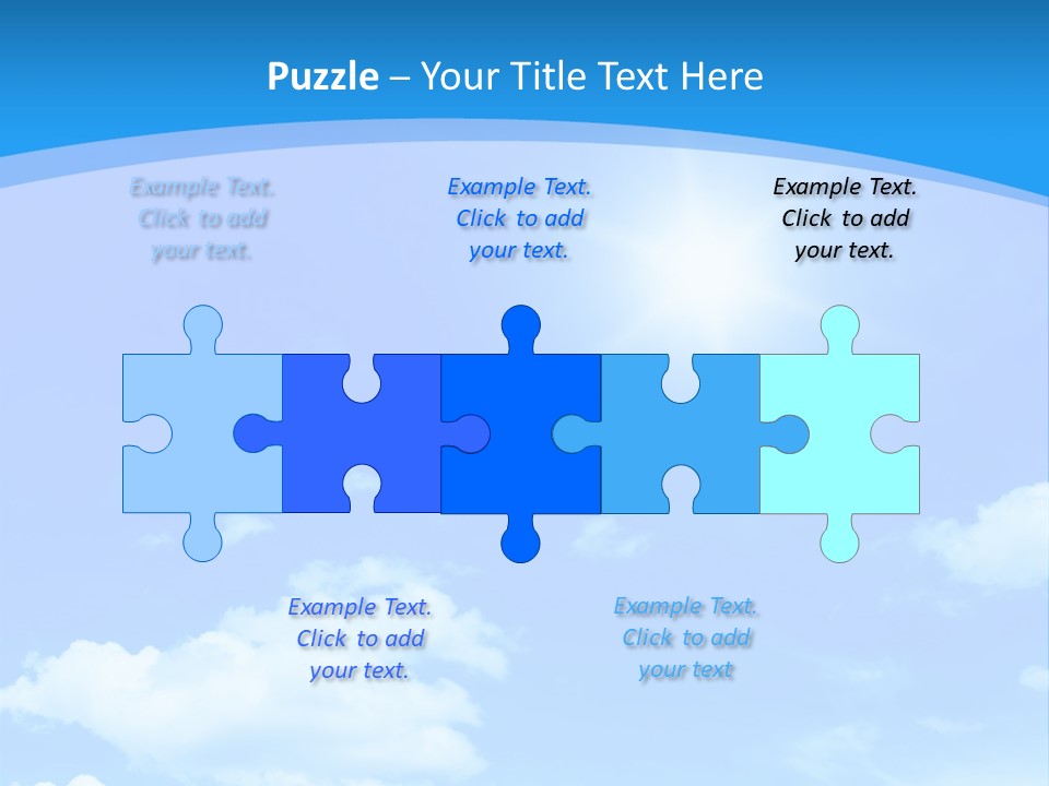 Cloudscape Color Fluffy PowerPoint Template
