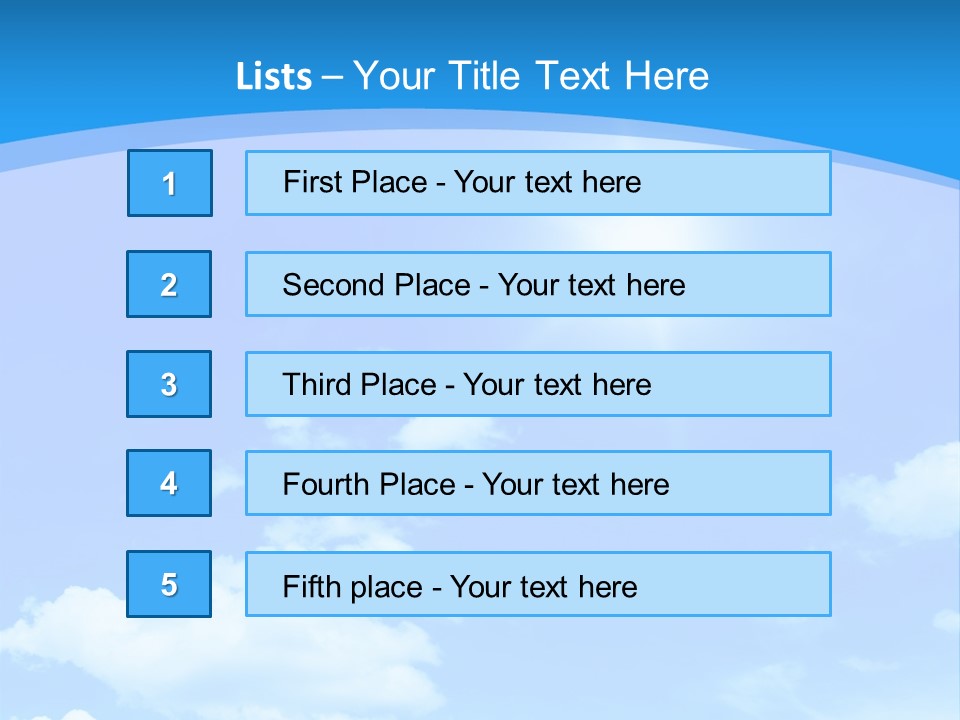 Cloudscape Color Fluffy PowerPoint Template