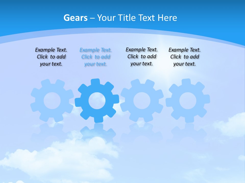 Cloudscape Color Fluffy PowerPoint Template