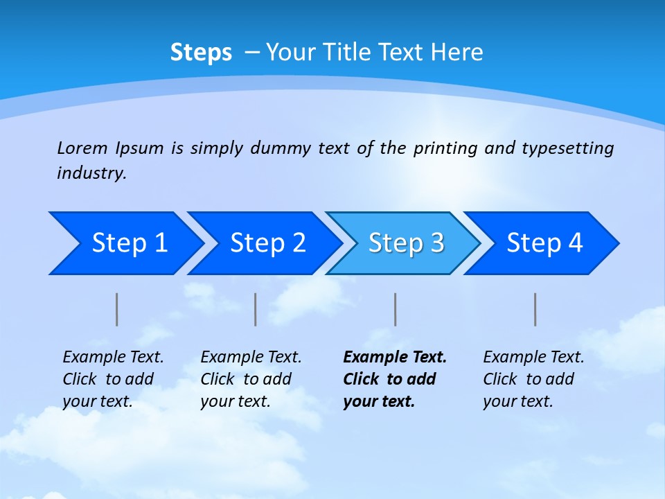 Cloudscape Color Fluffy PowerPoint Template