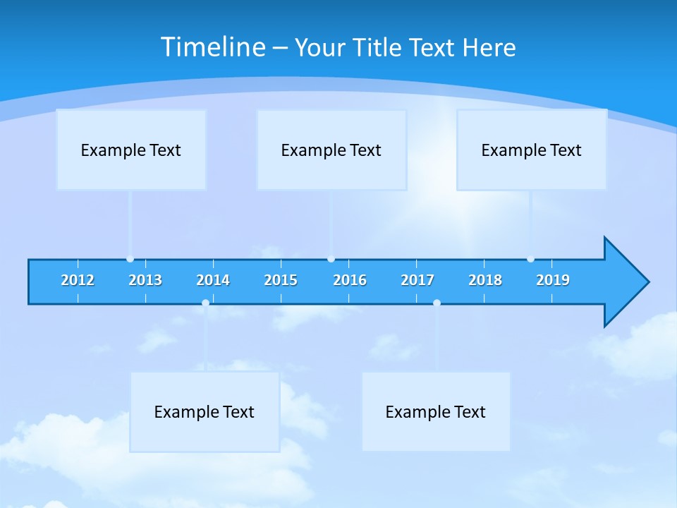 Cloudscape Color Fluffy PowerPoint Template