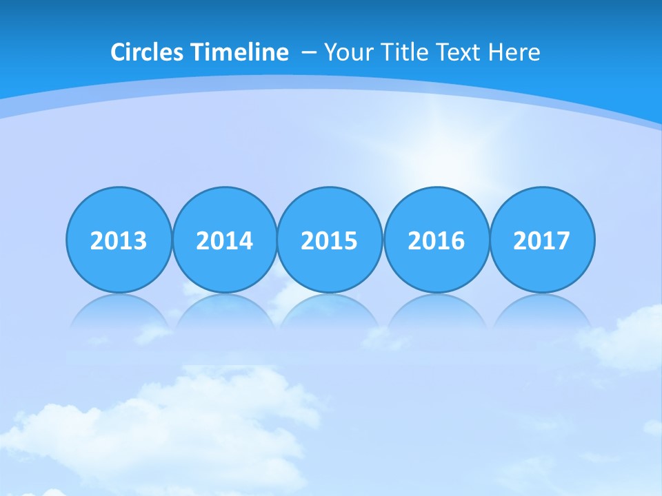 Cloudscape Color Fluffy PowerPoint Template