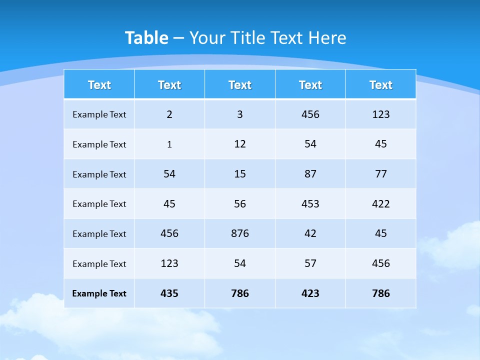 Cloudscape Color Fluffy PowerPoint Template