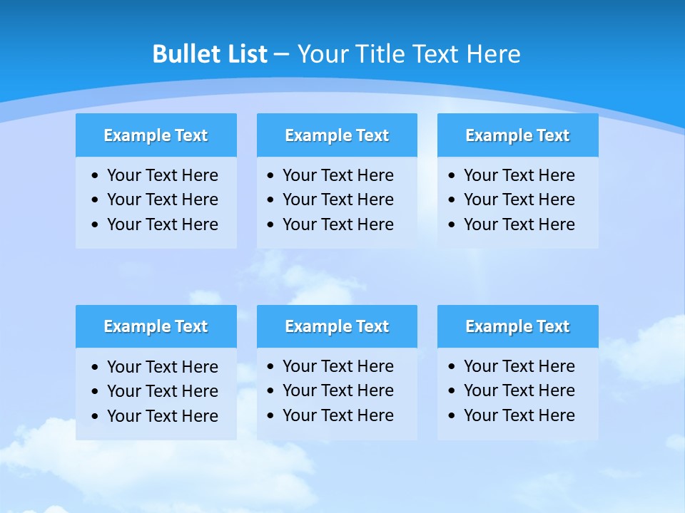 Cloudscape Color Fluffy PowerPoint Template