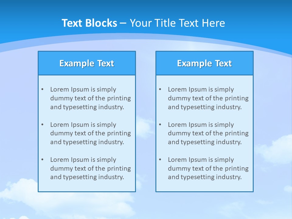 Cloudscape Color Fluffy PowerPoint Template