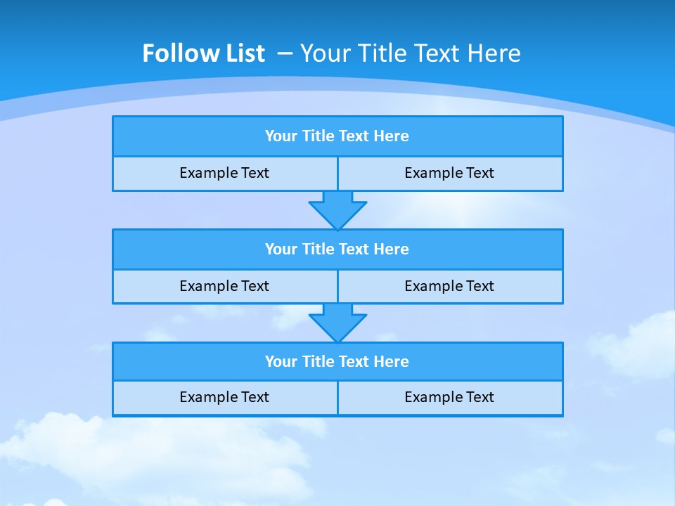 Cloudscape Color Fluffy PowerPoint Template