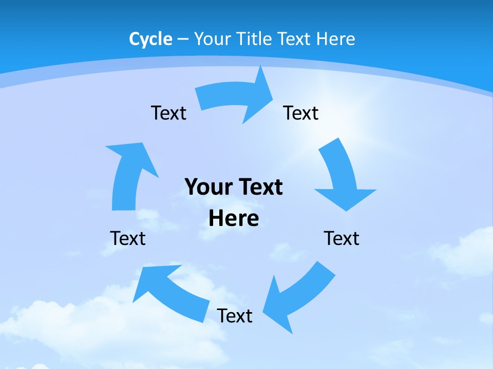Cloudscape Color Fluffy PowerPoint Template