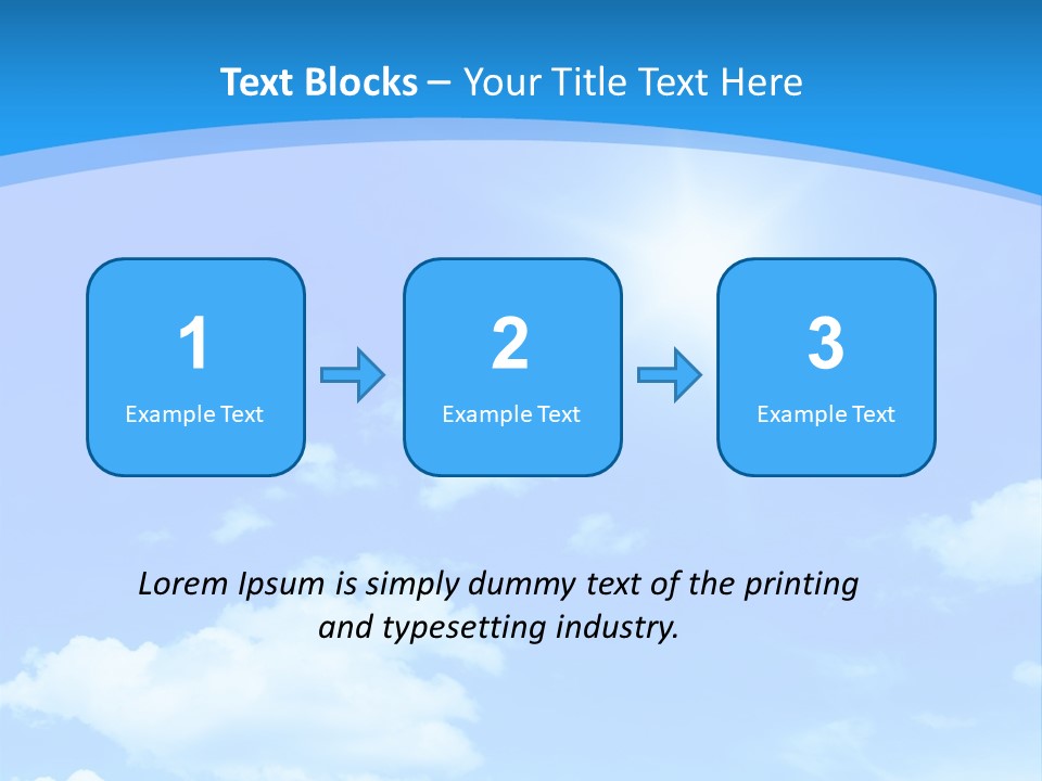 Cloudscape Color Fluffy PowerPoint Template