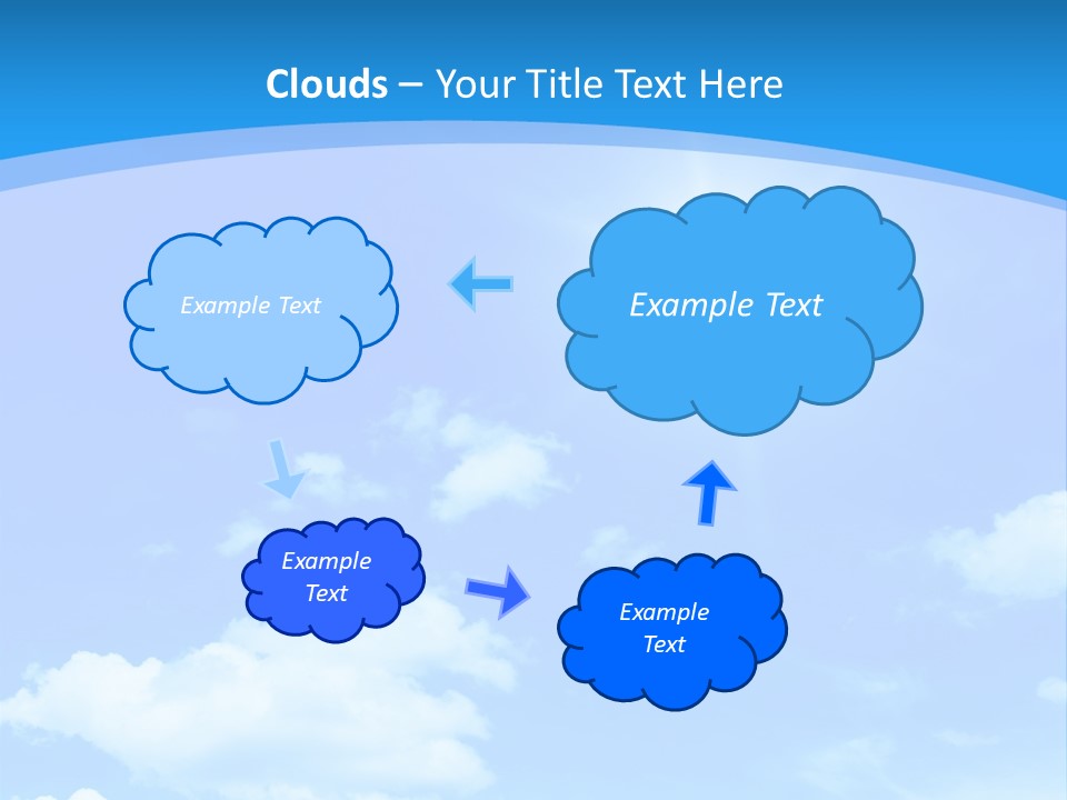 Cloudscape Color Fluffy PowerPoint Template