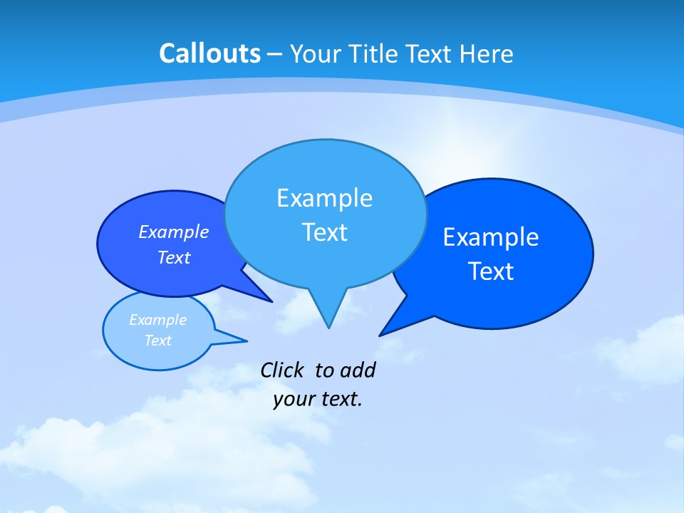 Cloudscape Color Fluffy PowerPoint Template