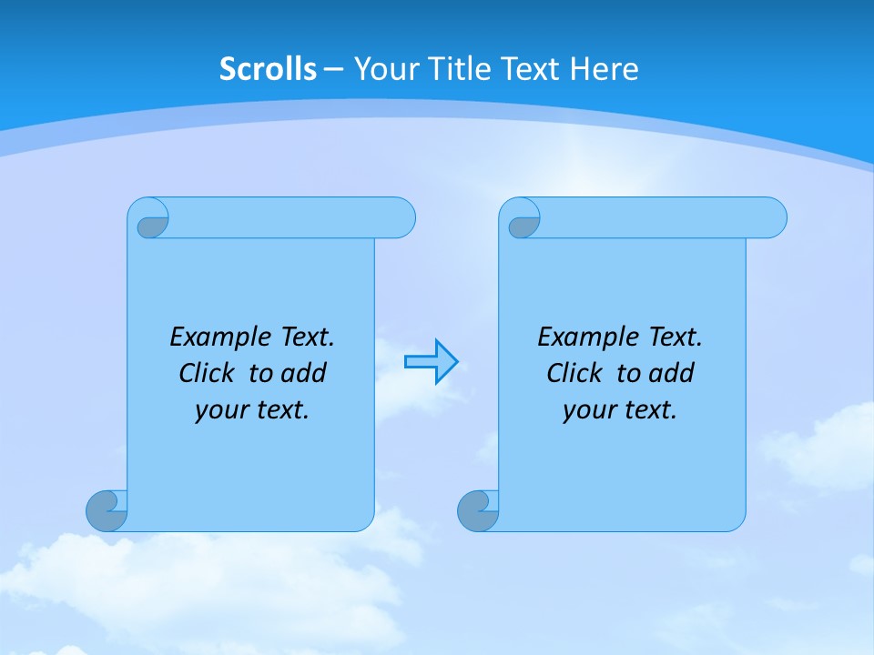 Cloudscape Color Fluffy PowerPoint Template