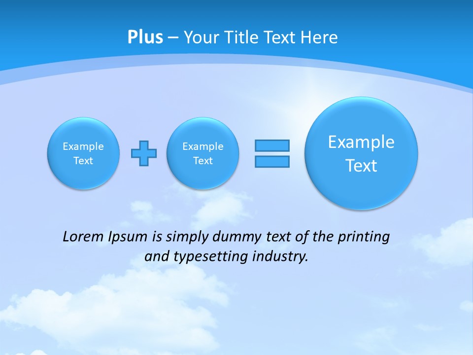 Cloudscape Color Fluffy PowerPoint Template
