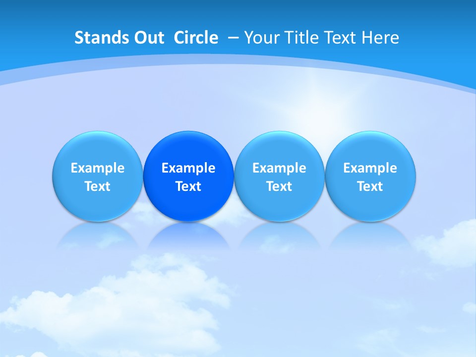 Cloudscape Color Fluffy PowerPoint Template