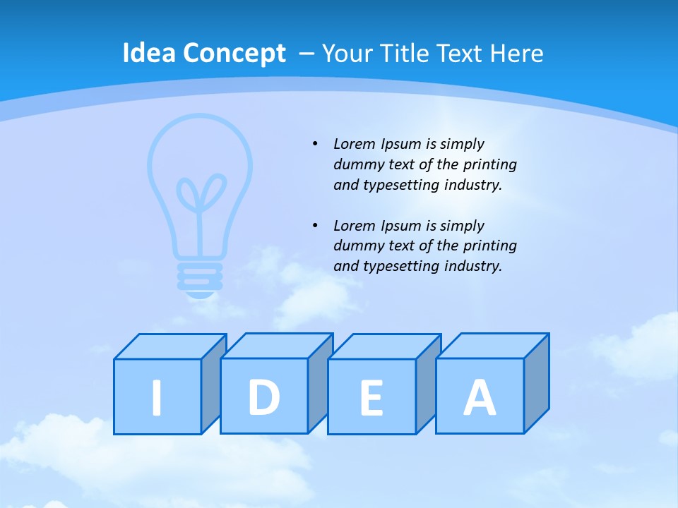 Cloudscape Color Fluffy PowerPoint Template