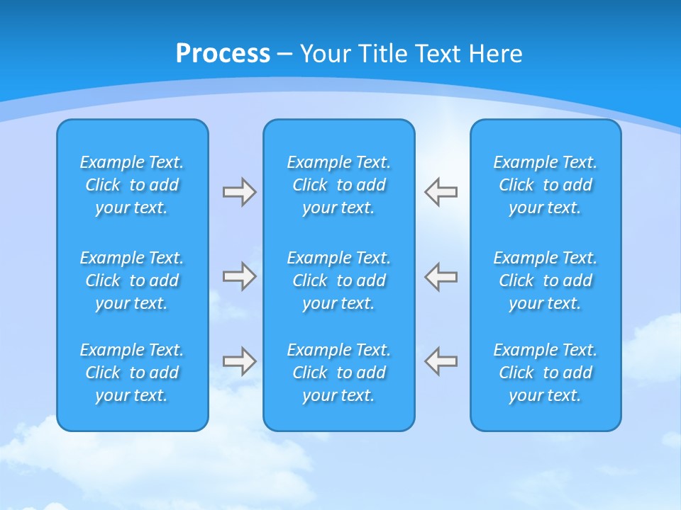 Cloudscape Color Fluffy PowerPoint Template