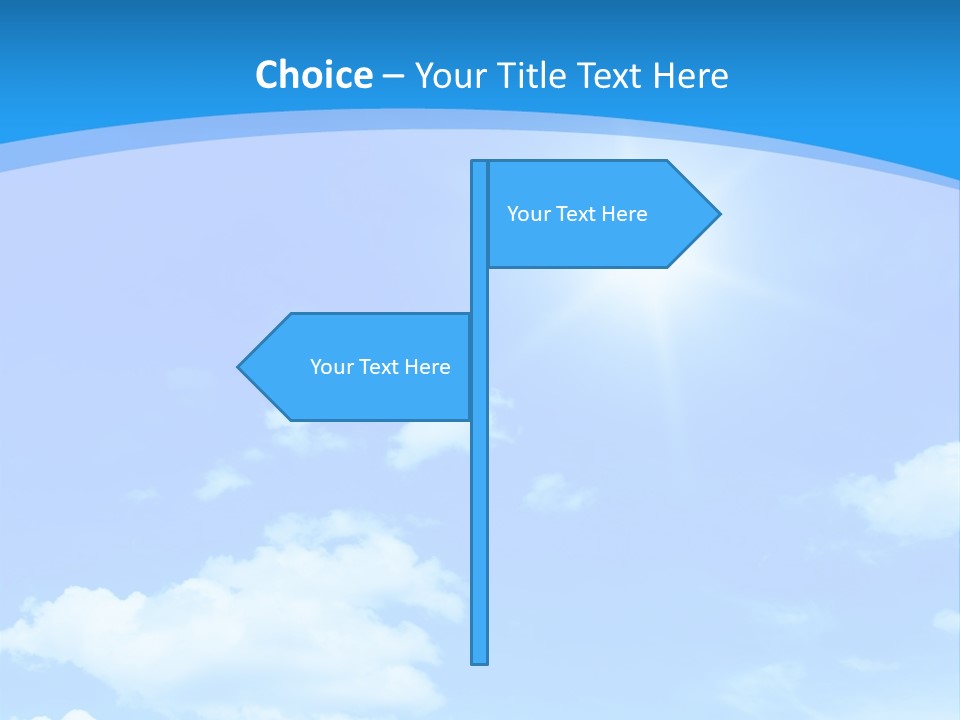 Cloudscape Color Fluffy PowerPoint Template