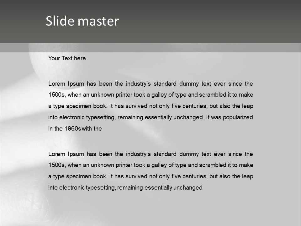 Hopelessness Portrait Looking PowerPoint Template