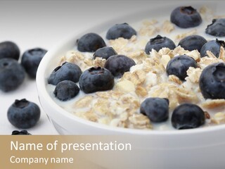 Fresh Oatmeal Breakfast PowerPoint Template