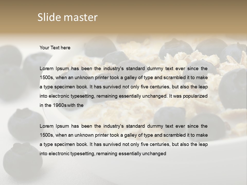 Fresh Oatmeal Breakfast PowerPoint Template