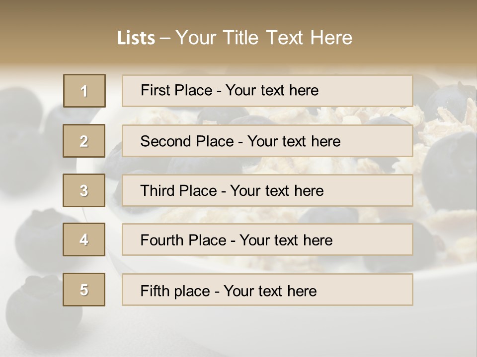 Fresh Oatmeal Breakfast PowerPoint Template