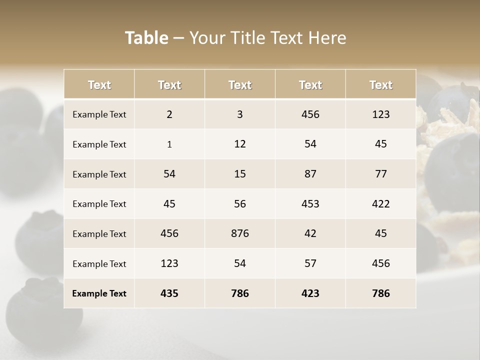 Fresh Oatmeal Breakfast PowerPoint Template