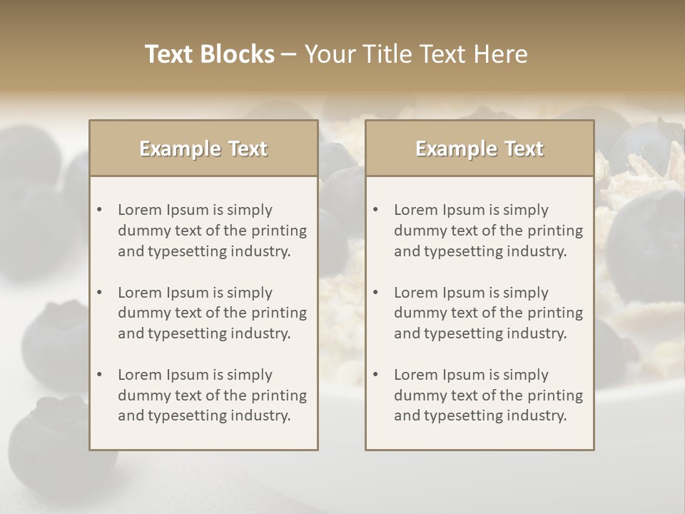 Fresh Oatmeal Breakfast PowerPoint Template