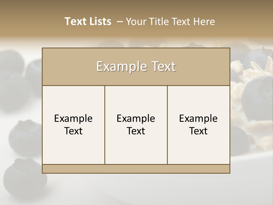 Fresh Oatmeal Breakfast PowerPoint Template
