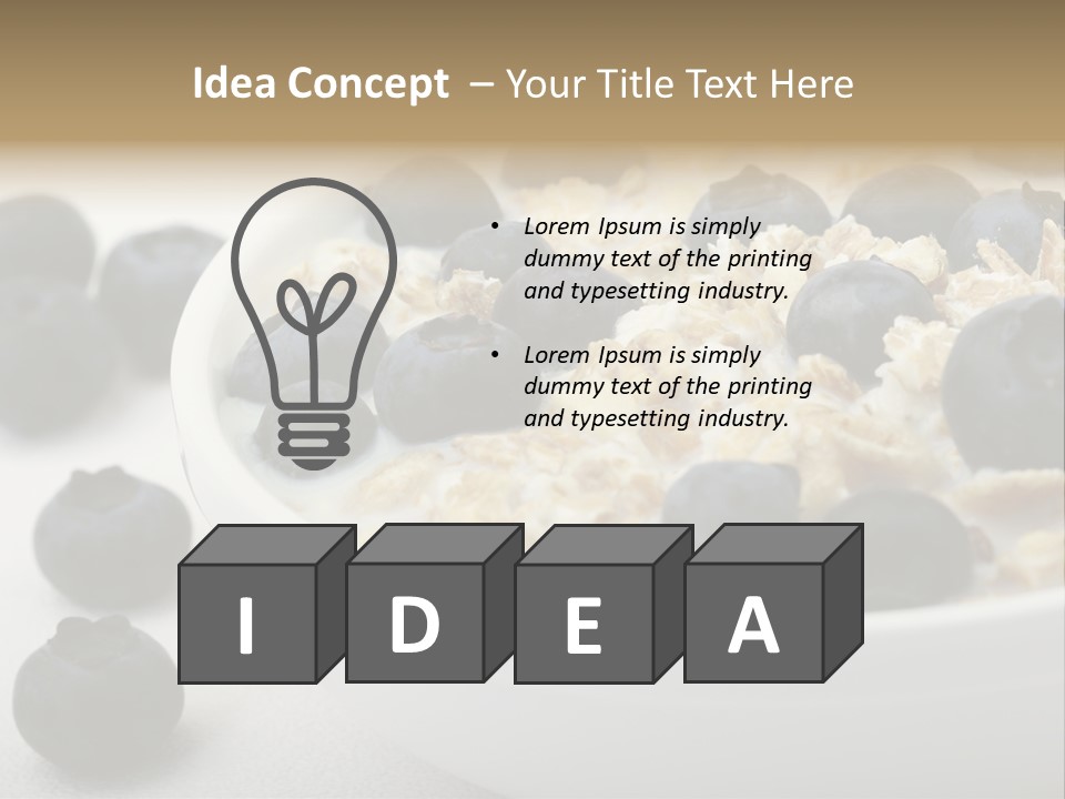 Fresh Oatmeal Breakfast PowerPoint Template