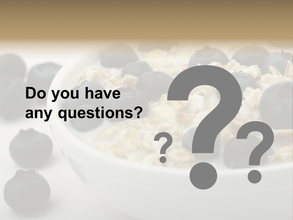 Fresh Oatmeal Breakfast PowerPoint Template