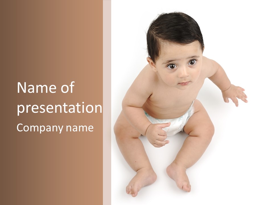 Infant Bum Chubby PowerPoint Template