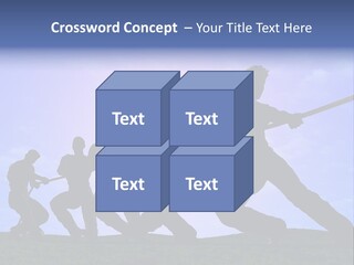 Playing String People PowerPoint Template