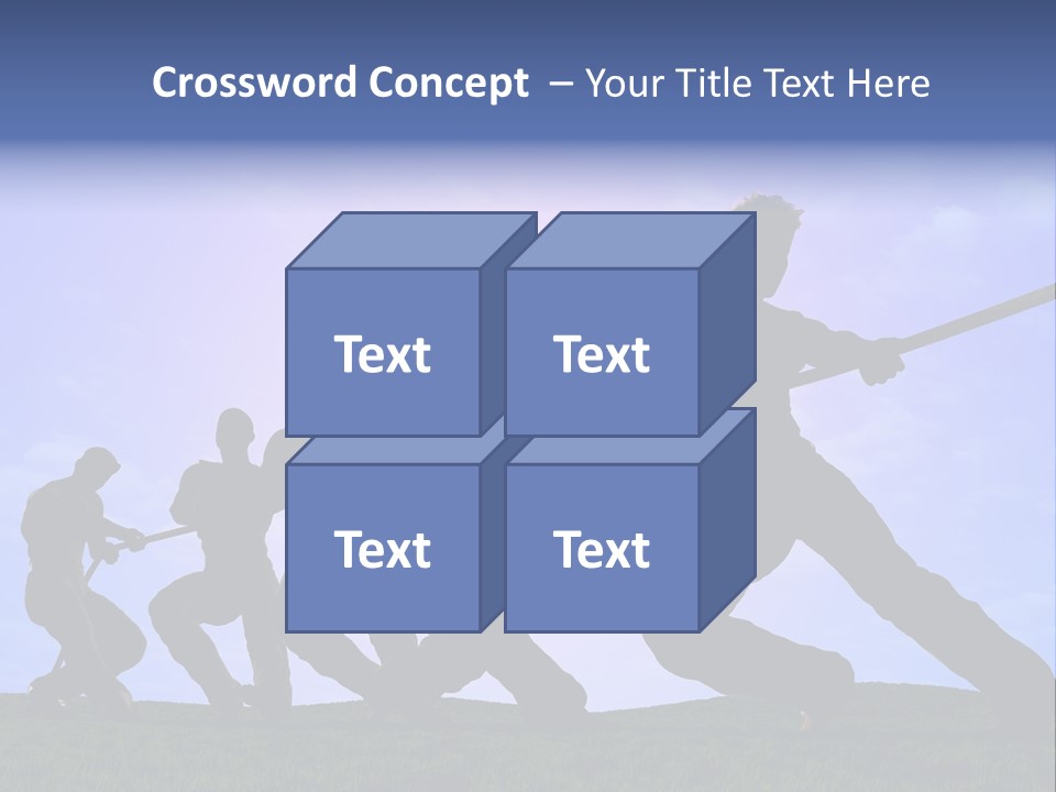 Playing String People PowerPoint Template