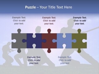 Playing String People PowerPoint Template